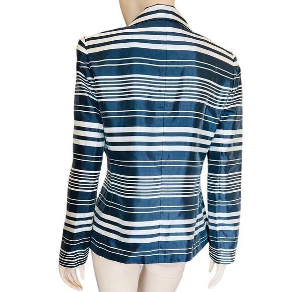 Ecaille Paris Silk Jacket Blazer Sz 12 Preowned Buttons Closure - Picture 7 of 14